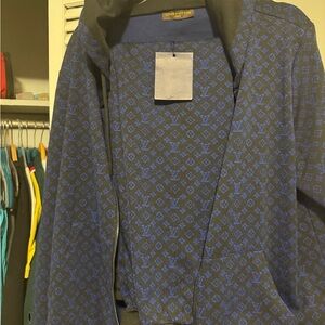 Louis Vuitton Black and Blue Monogram suit